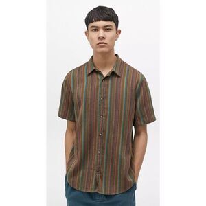 Urban Outfitters Men’s Large Striped Casual Button Down Shirt Grunge Hipster